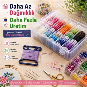 İplik Sarma Kartı – Düzenli ve Pratik Saklama Çözümü (20 Adet)