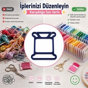 İplik Sarma Kartı – Düzenli ve Pratik Saklama Çözümü (20 Adet)