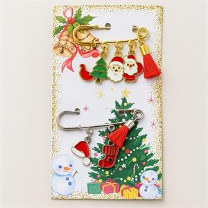 İskoç İğneleriyle Noel Konsept İkili Tasarım