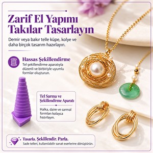 Kademeli Tel Sarma ve Şekillendirme Seti 5+1 Tasarımlarınıza Kendi Formunuzu Verin