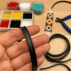 Kanallı Hakiki Deri Kordonlar 20 CM