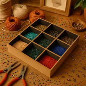 Kapaklı Ahşap Kutu Organizer