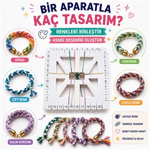 Kumihimo Kare Makrome Örgü Takip Aparatı