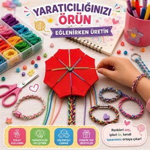 Kumihimo Örgü Aparatı – Düzenli, Simetrik ve Eğlenceli Tasarımlar