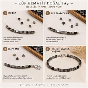 Küp 5x5 Hematit Dizi Doğal Taş