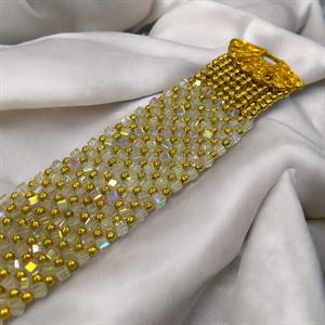 Küp Kristal Amber Luxe Bileklik