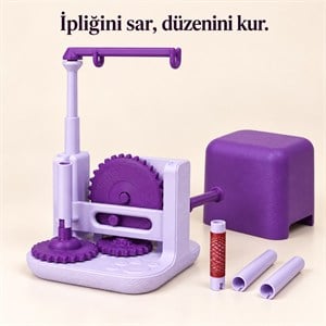 Manuel İplik ve Misina Sarma Makinesi +6 Bobin