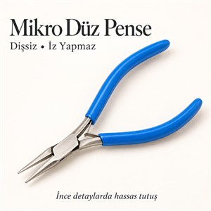 Mikro Düz Dişsiz Çelik Pense
