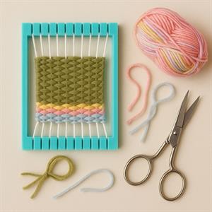 Mini Dokuma Tezgahı Üçlü Set