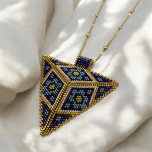 Miyuki Altın Hercai Menekşe Kolye