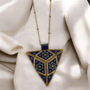 Miyuki Altın Hercai Menekşe Kolye