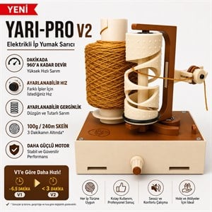 Motorlu Automatic İp Sarma Makinesi V2 - Profesyonel İplik Sarıcı Seti