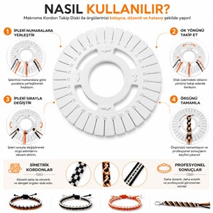Örgü Pusulası – Makrome Kordon Takip Diski