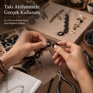 Oval Bağlantı Halkası 15 × 20 mm – Tasarımlarınızı Kolayca Birleştirin