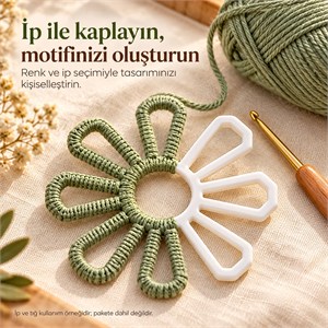 Papatya Motif Kalıbı – 8 × 8 cm | 5 Adet