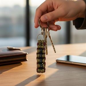 Paracord Outdoor Makrome Anahtarlık, Çanta Askılığı Kamuflaj