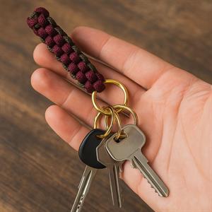 Paracord Outdoor Makrome Anahtarlık, Çanta Askılığı Alacalı