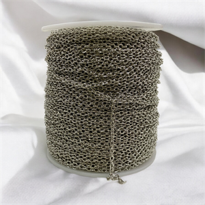 Parlak Minimal Oval Zincir