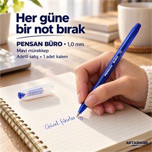 PENSAN BÜRO 1,0 mm Mavi Tükenmez Kalem