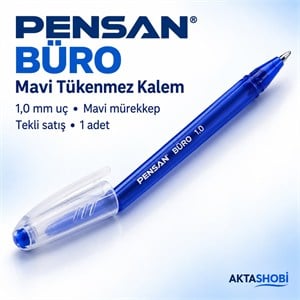 PENSAN BÜRO 1,0 mm Mavi Tükenmez Kalem