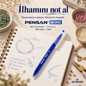PENSAN BÜRO 1,0 mm Mavi Tükenmez Kalem