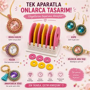 Peyote Profesyonel Rivoli ve Kabotaş - Bezel, Çerçeve Seti