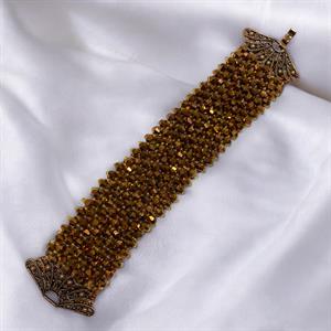 Piramit Kristal Velvet Luxe Bileklik