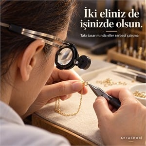 Power Master MG13B-A LED Aydınlatmalı, Göze Takılan Büyüteç