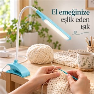 Power Master PM-11328 Esnek USB 14 LED Klipsli Masa Lambası