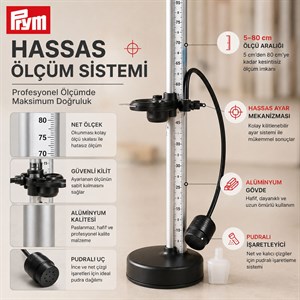 PRYM Alüminyum Etek Boyu Ölçme Aleti ile Kusursuz Ölçüler