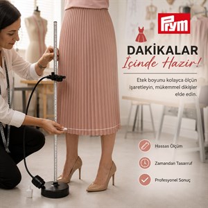 PRYM Alüminyum Etek Boyu Ölçme Aleti ile Kusursuz Ölçüler