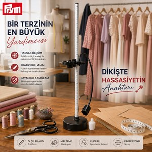 PRYM Alüminyum Etek Boyu Ölçme Aleti ile Kusursuz Ölçüler