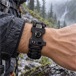 Pusulalı Outdoor Paracord Bileklik Tokası