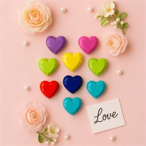 Retro Renkli Kalpler - 5 Adet