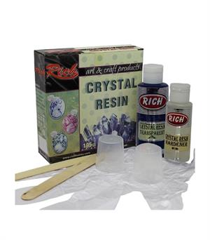 Rich Crystal Resin Transparan Şeffaf Kristal Epoksi Reçine Seti 180 cc