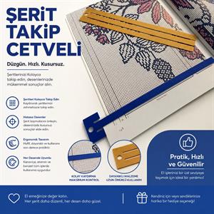 Satır Takip Cetveli – Kanaviçe ve Etamin İçin Pratik Yardımcı