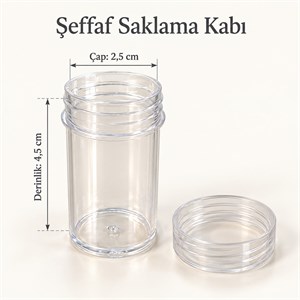 Şeffaf Kapaklı Boncuk ve Takı Malzemesi Saklama Kabı