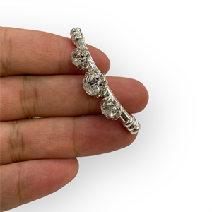 Silver Çelik Zirkon İşleme Takı Arası