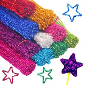 Simli Şönil, Eğitici Şönil Seti, 25 li, Renkli Tüylü Tel, Peluş Çubuklar, 30 Cm, İş Eğitimi