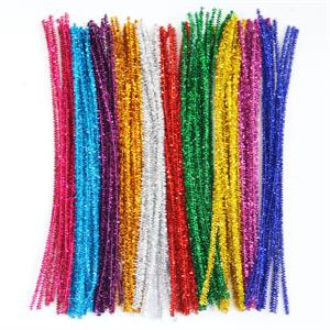 Simli Şönil, Eğitici Şönil Seti, 25 li, Renkli Tüylü Tel, Peluş Çubuklar, 30 Cm, İş Eğitimi
