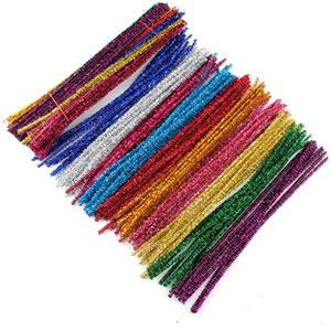 Simli Şönil, Eğitici Şönil Seti, 25 li, Renkli Tüylü Tel, Peluş Çubuklar, 30 Cm, İş Eğitimi