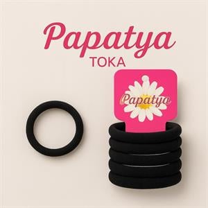 Siyah 6 Adet Lastikli Toka