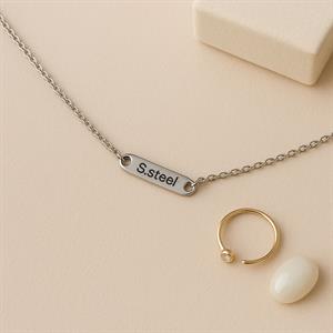 Stainless Steel - Çelik İmza Etiketi 5 Adet Paket