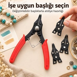 SUNUP Çok Uçlu Çelik Pense – Değiştirilebilir Başlıklı Set