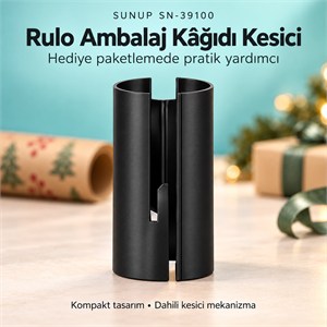 Sunup SN-39100 Rulo Ambalaj Kâğıdı Kesici – Hediye Paketi Kesme Aparatı