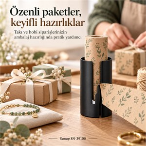 Sunup SN-39100 Rulo Ambalaj Kâğıdı Kesici – Hediye Paketi Kesme Aparatı
