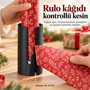 Sunup SN-39100 Rulo Ambalaj Kâğıdı Kesici – Hediye Paketi Kesme Aparatı