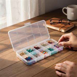 Takı Kutusu 10 Bölmeli Şeffaf