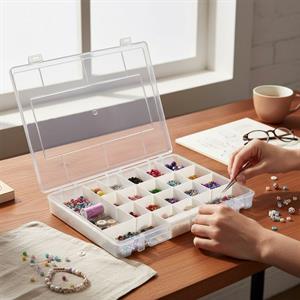 Takı Kutusu 16+1 Pense Bölmeli Şeffaf 