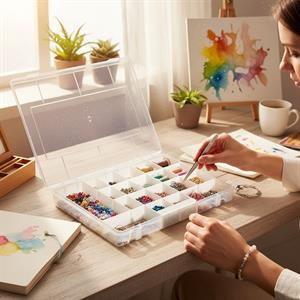 Takı Kutusu 16+1 Pense Bölmeli Şeffaf 